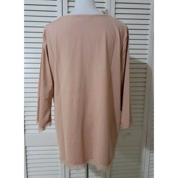 NEW CreationL Womens Blouse Top Color Nude Size 16 - Picture 6 of 11